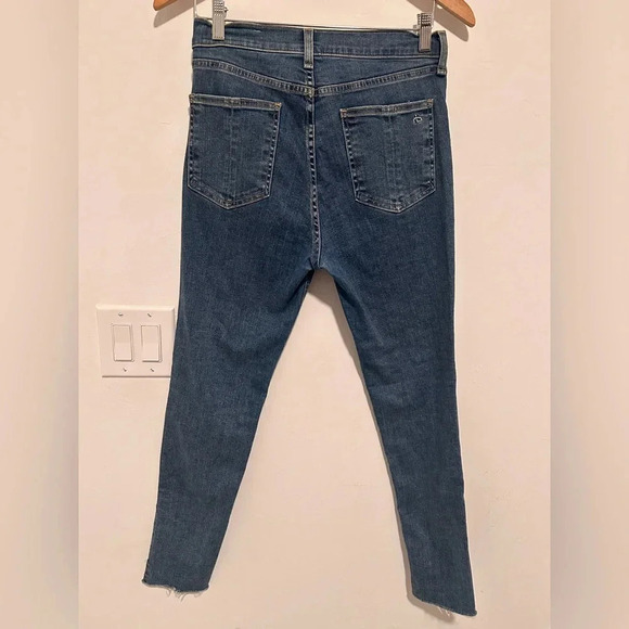 Rag And Bone Skinny Mid Rise Jeans in Blue - Picture 3 of 7